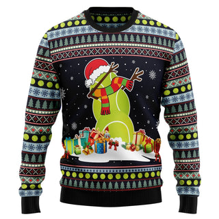 Tennis Snowman Ugly Christmas Sweater For Men & Women Christmas Gift Sweater US1495