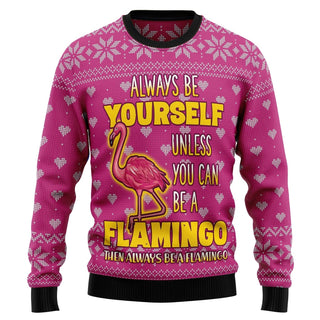 Be A Flamingo Ugly Christmas Sweater For Men & Women Christmas Gift Sweater US1498