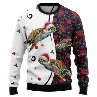 Turtle Christmas Light Ugly Christmas Sweater For Men & Women Christmas Gift Sweater US3200