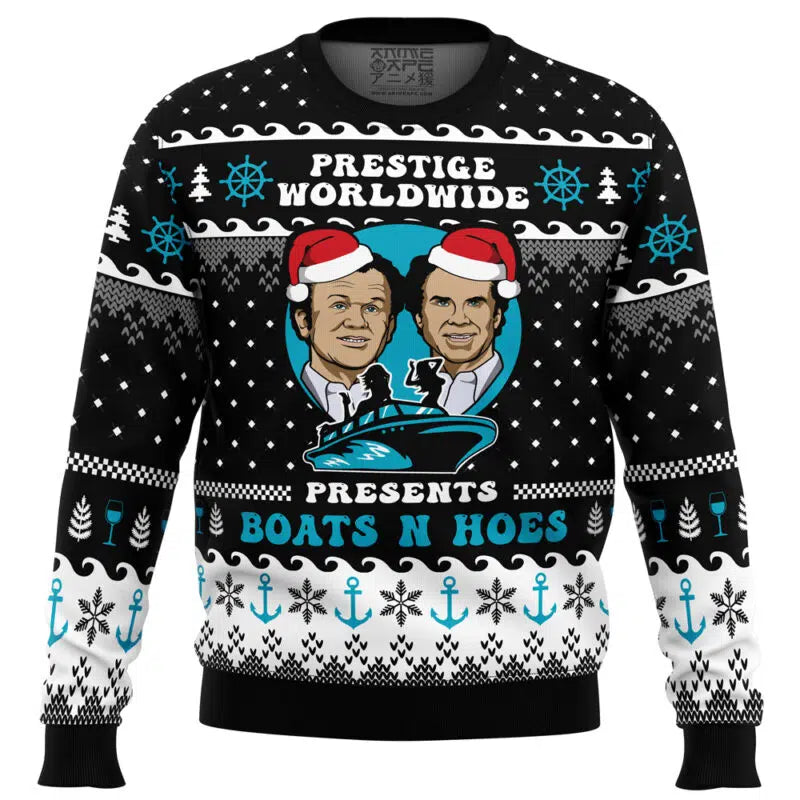 Prestige Worldwide Boat n Hoes Step Brothers Ugly Christmas Sweater