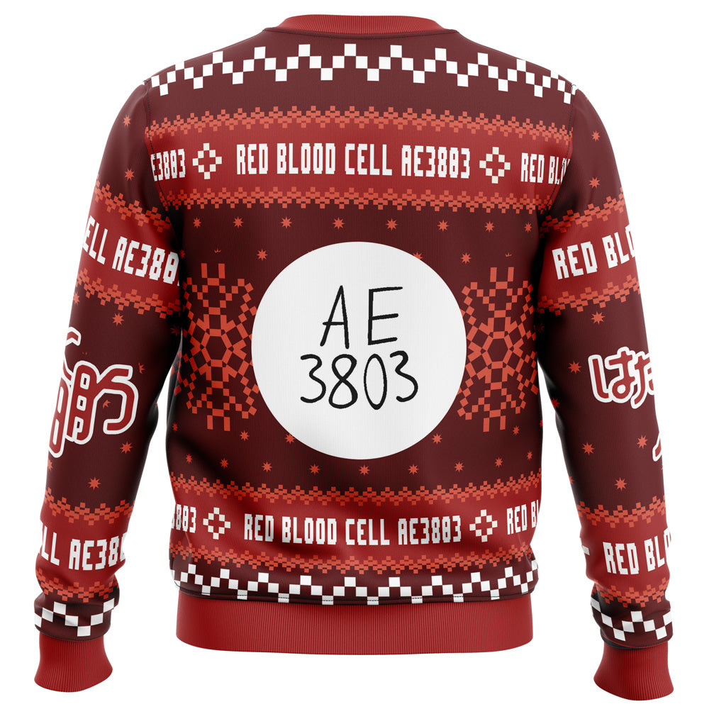 Red Blood Cell Cells at Work Ugly Christmas Sweater