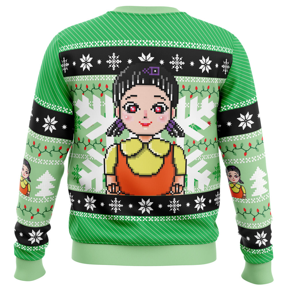 Red & Green Light Squid Game Ugly Christmas Sweater