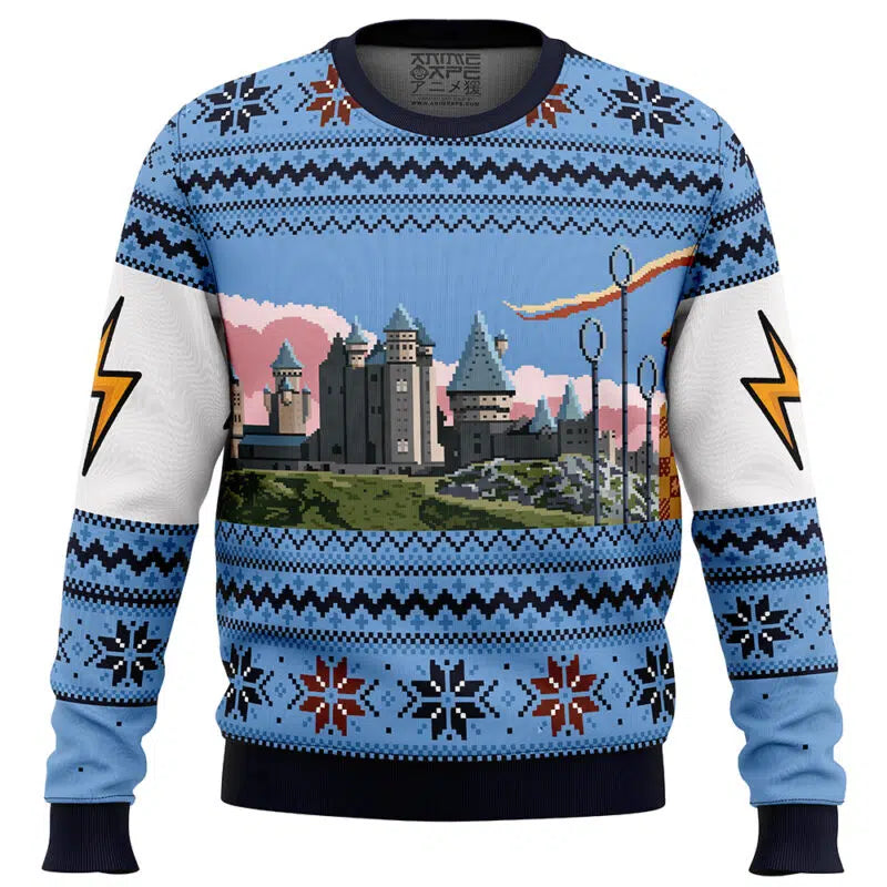 Harry Potter Retro Hogwarts Ugly Christmas Sweater