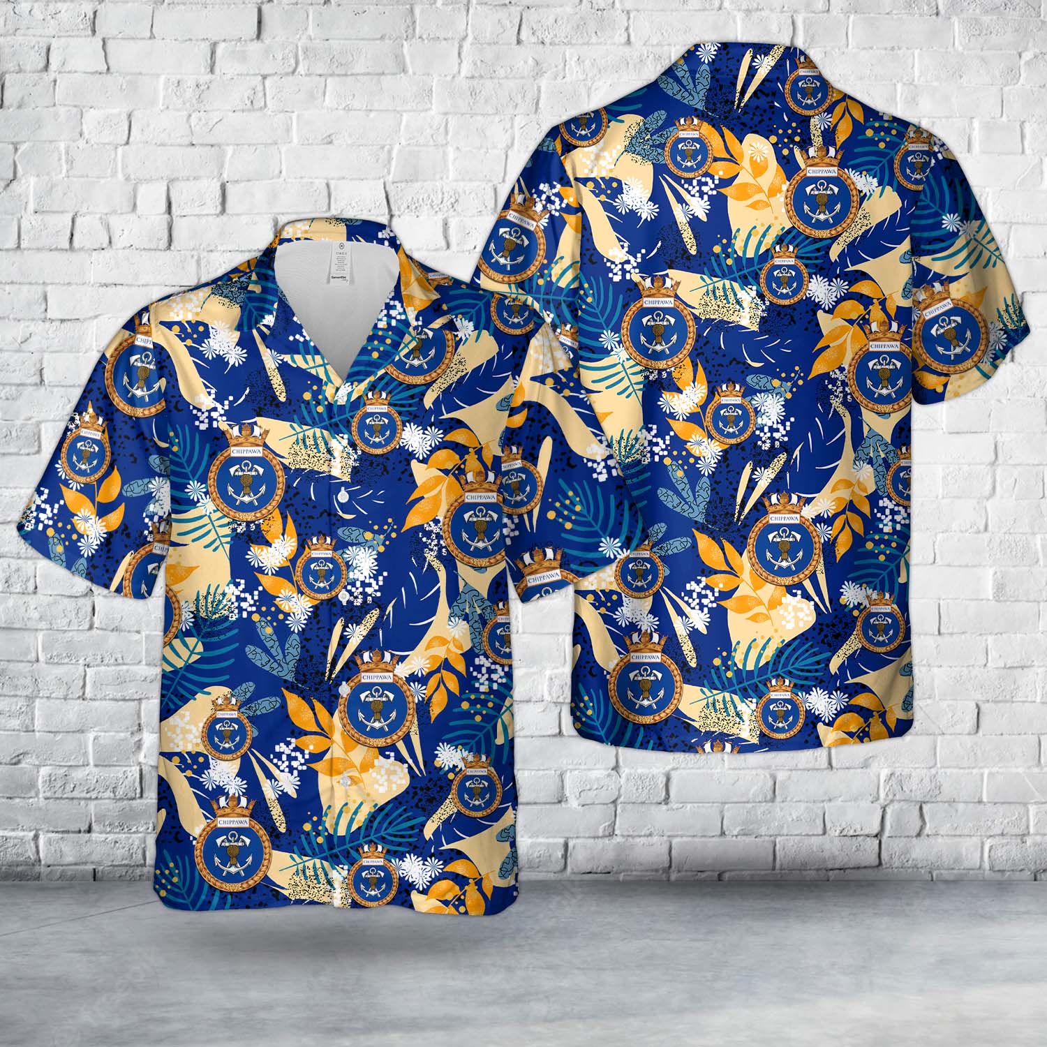 Royal Canadian Navy HMCS Chippawa Band Hawaiian Shirt
