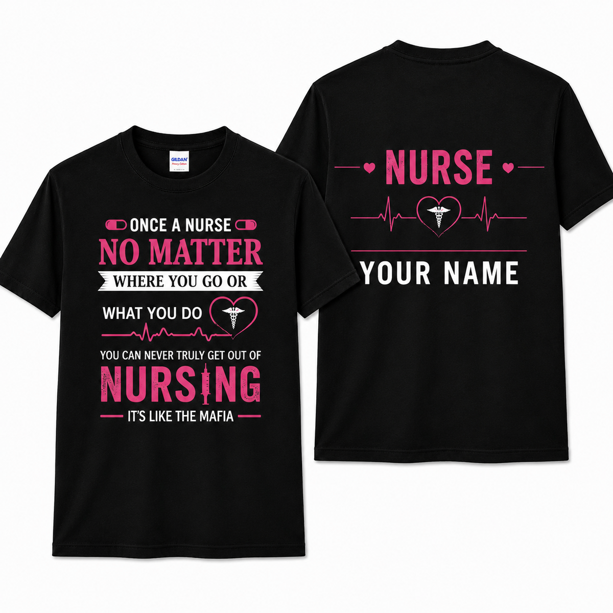 Personalized Once a Nurse Always a Nurse Shirt Custom RN Gift Unisex T-Shirt