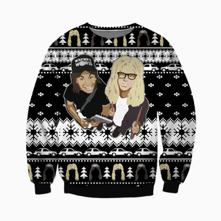 Waynes World Ugly Christmas Sweater For Men & Women Christmas Gift Sweater CEE022