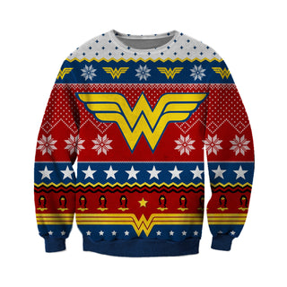 Amazing Wonder Woman Ugly Christmas Sweater For Men & Women Christmas Gift Sweater CEE034