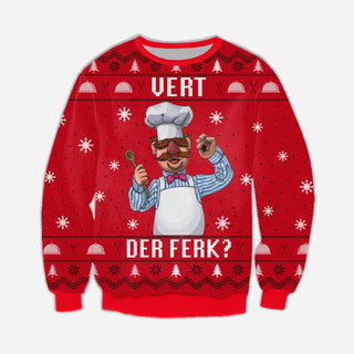 Vert Der Ferk Ugly Christmas Sweater For Men & Women Christmas Gift Sweater CEE049