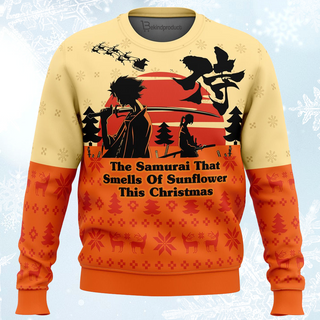 The Samurai That Smells Of Sunflower This Christmas Ugly Christmas Sweater For Men & Women Christmas Gift Sweater PT025