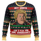 Sandwiches for Santa Bad Santa Ugly Christmas Sweater