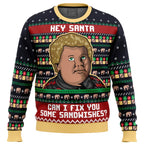 Sandwiches for Santa Bad Santa Ugly Christmas Sweater