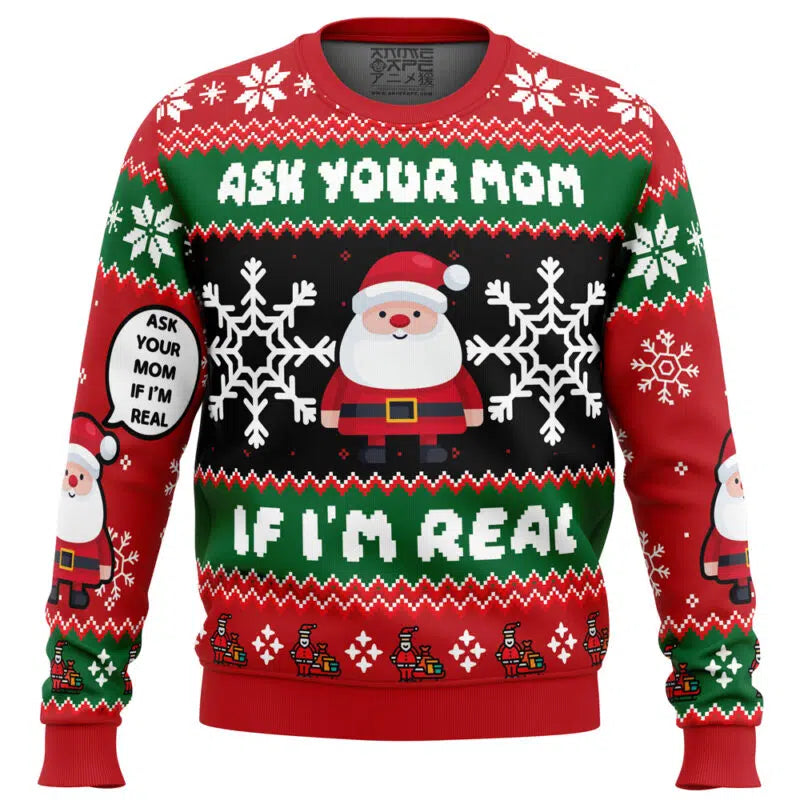 Santa Your Mom Ugly Christmas Sweater