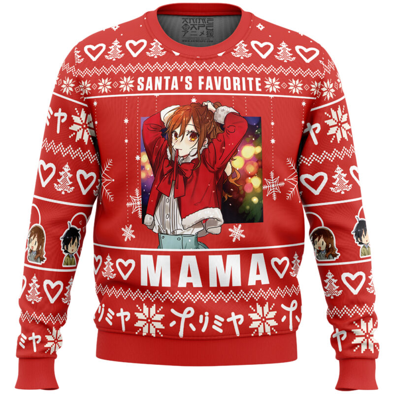 Santa's Favorite Mama Horimiya Ugly Christmas Sweater