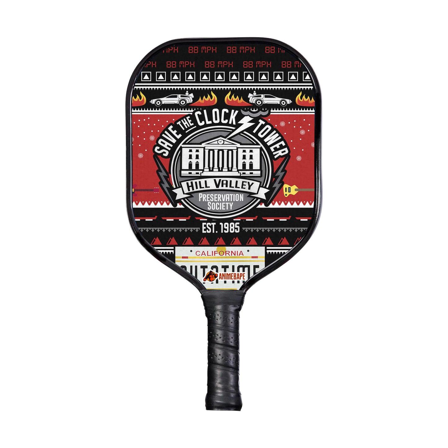 Custom Save The Clock Tower Back To The Future Pickleball Paddle