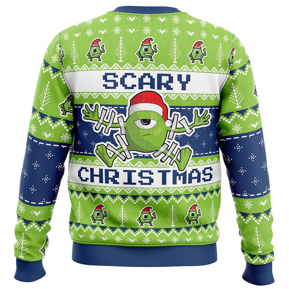 Scary Christmas Mike Wazowski Monster Inc Ugly Christmas Sweater