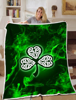 Irish Shamrock Smoke Blanket Sofa Bed Throws Lightweight Bed Blanket For All Season - Irish Gift