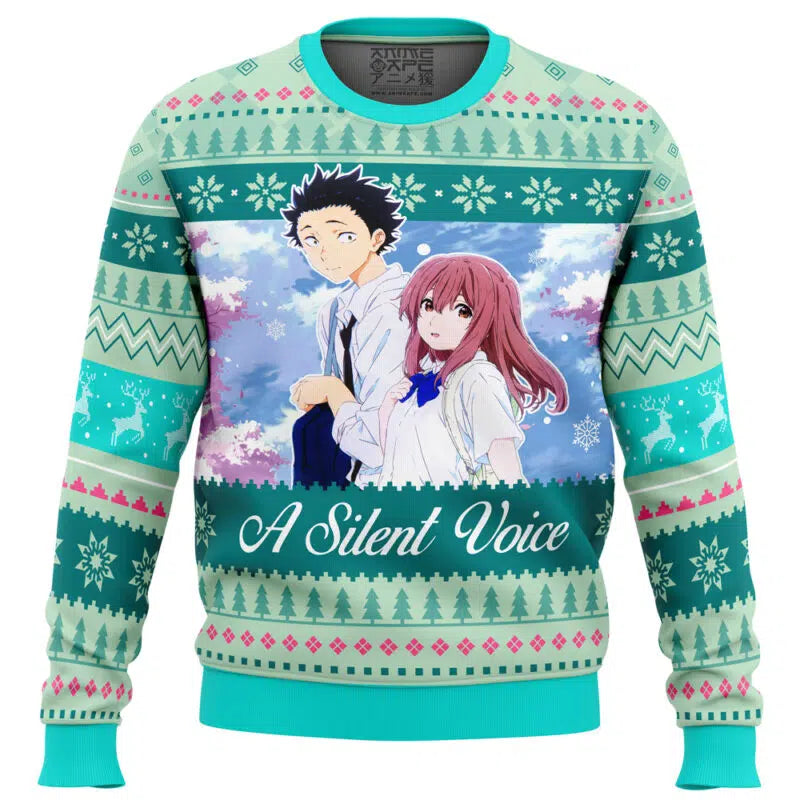 Shouko and Shouya A Silent Voice Ugly Christmas Sweater