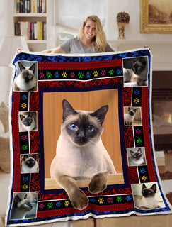 Siamese Cat Blanket I Love Funny Blanket Throws - Soft Lightweight Blanket Suitable For All Season