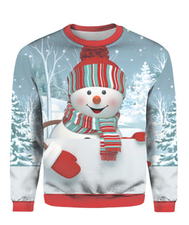 Snowman Christmas Ugly Christmas Sweater For Men & Women Christmas Gift Sweater US1270