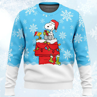 Snowy Christmas Snoopy Ugly Christmas Sweater For Men & Women Christmas Gift Sweater BH252