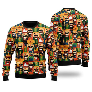 Son Of A Nutcracker Pattern Ugly Christmas Sweater For Men & Women Christmas Gift Sweater US2046