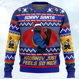 Sorry Santa Cobra Commander GI Joe Ugly Christmas Sweater For Men & Women Christmas Gift Sweater PT391