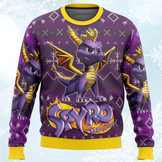 Spyro the Dragon Ugly Christmas Sweater For Men & Women Christmas Gift Sweater PT248