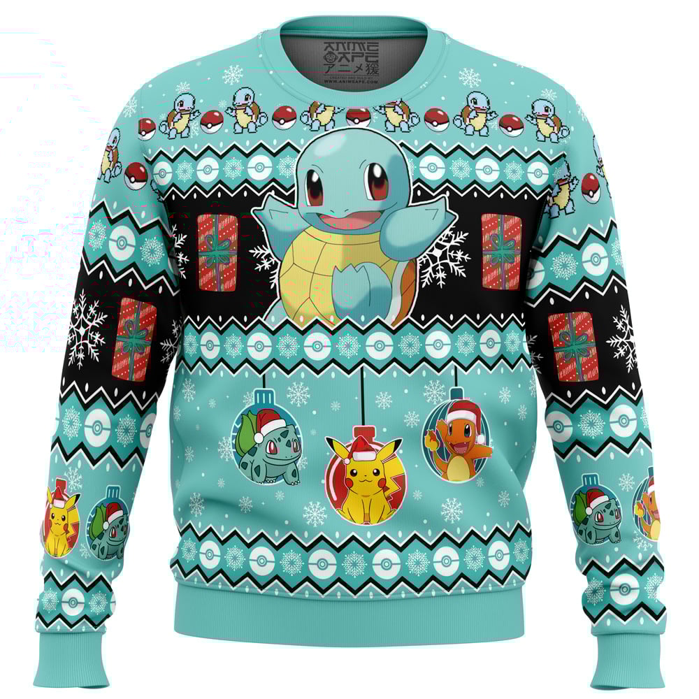 Squirtle I Choose You Pokemon Ugly Christmas Sweater
