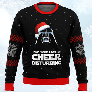 Vader's Lack of Cheer Ugly Christmas Sweater For Men & Women Christmas Gift Sweater BH049