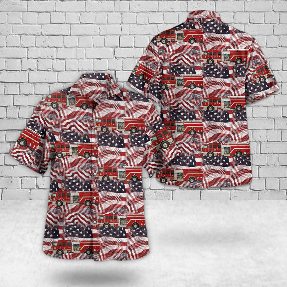 Statesville, North Carolina, Cool Springs Fire Department, 4th Of July Hawaiian Shirt