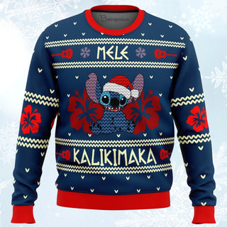 Stitch Mele Kalikimaka Ugly Christmas Sweater For Men & Women Christmas Gift Sweater BH047