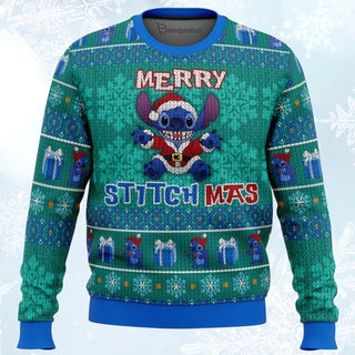 Stitch Merry Stitchmas Ugly Christmas Sweater For Men & Women Christmas Gift Sweater BH287