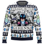 Straight Outta Gehenna Blue Exorcist Ugly Christmas Sweater