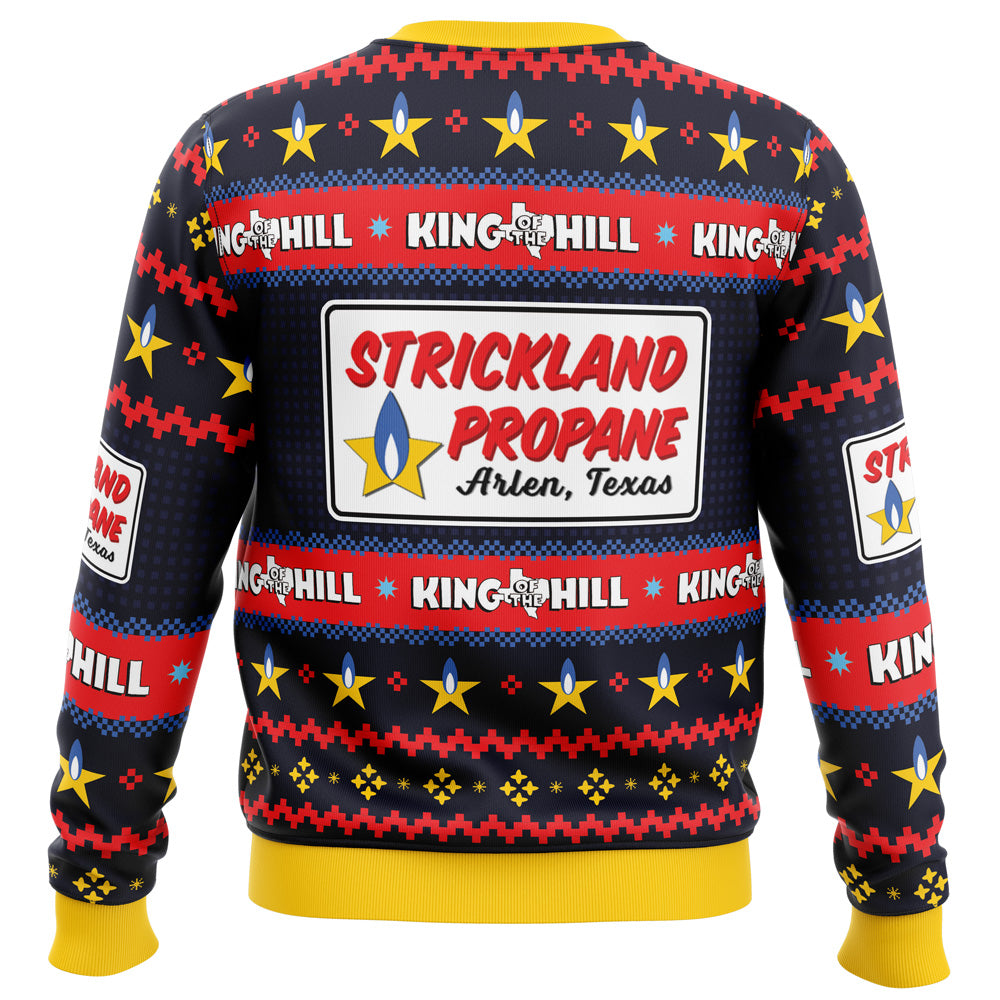 Strickland Propane Arlen Texas King of The Hill Ugly Christmas Sweater