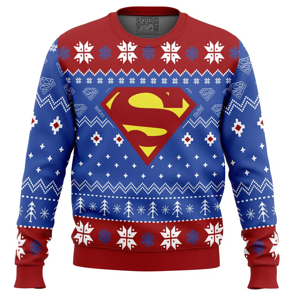 Super Heroes Superman Christmas Ugly Christmas Sweater