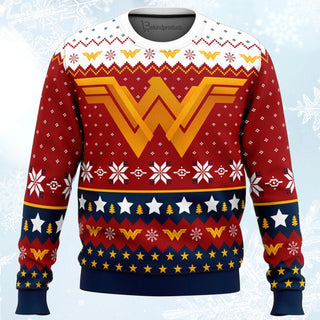 Super Heroes Wonder Woman Christmas Ugly Christmas Sweater For Men & Women Christmas Gift Sweater BH249