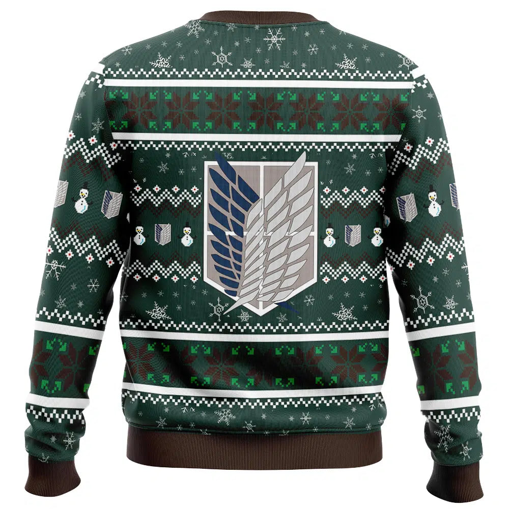 Survey Corps Attack on Titan Ugly Christmas Sweater