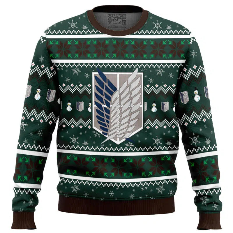 Survey Corps Attack on Titan Ugly Christmas Sweater
