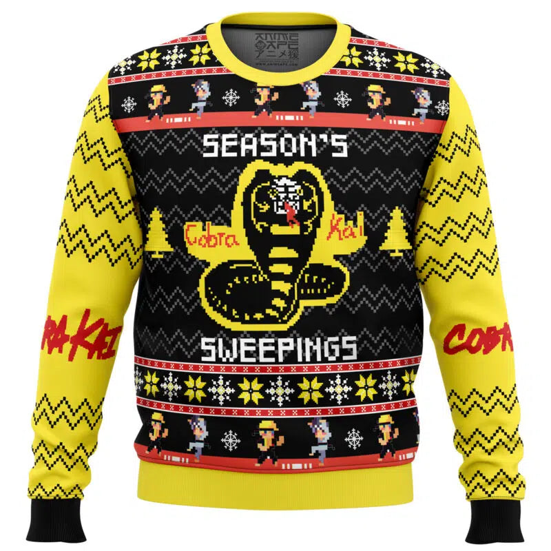 Season's Sweepings Cobra Kai Ugly Christmas Sweater
