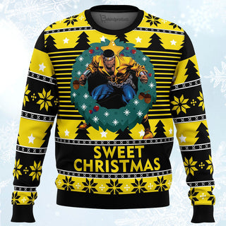 Sweet Christmas Luke Cage Ugly Christmas Sweater For Men & Women Christmas Gift Sweater PT115