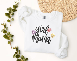 Girl Mama Embroidered Shirt, Mother's Day Sweatshirt, Mom Sweatshirt