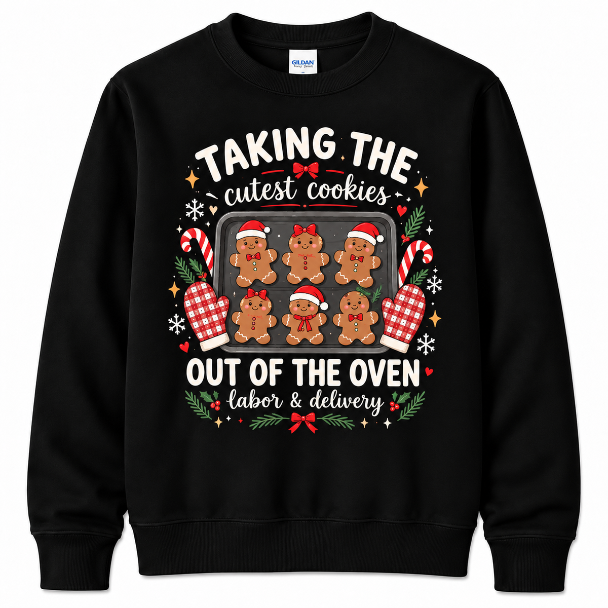 Personalized Custom Taking The Cutest Cookies Out Of The Oven Cute Teacher Christmas Sweatshirt
