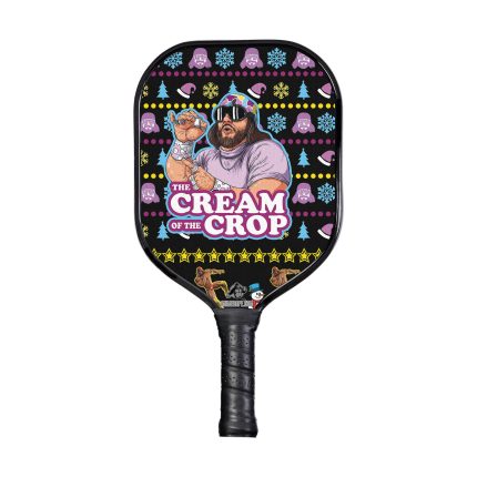 Custom The Cream of the Crop Pro Wrestling Christmas Style Pickleball Paddle