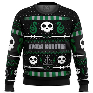 The Dark Avada Kedavra House Slytherin Ugly Christmas Sweater For Men & Women Christmas Gift Sweater US4238