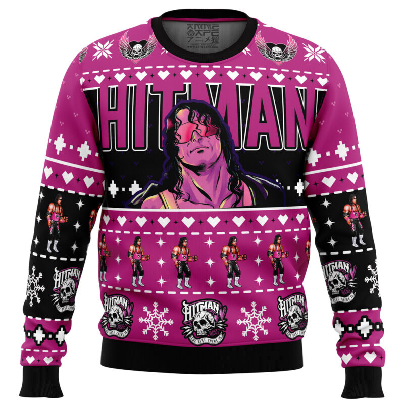 The Hitman Bret Hart Wrestler Ugly Christmas Sweater