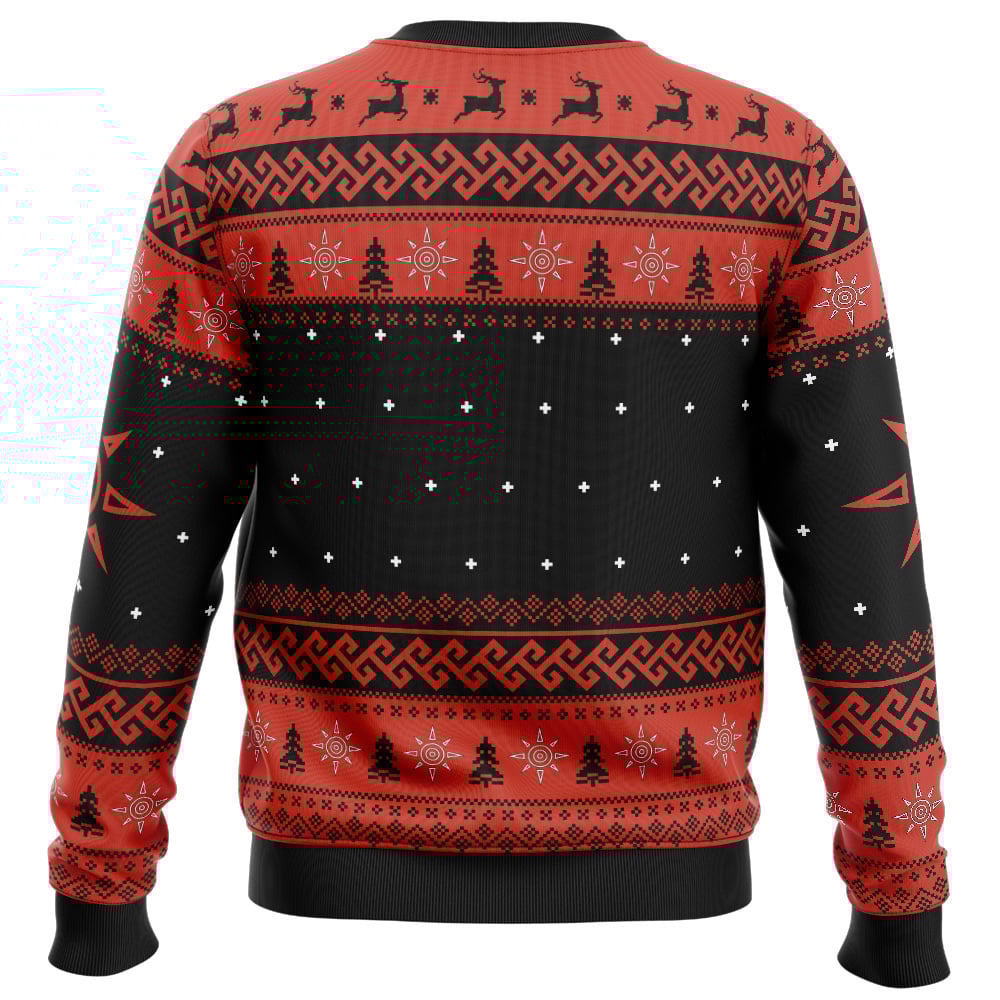 The Strongest Dragon Wargreymon Digimon Ugly Christmas Sweater