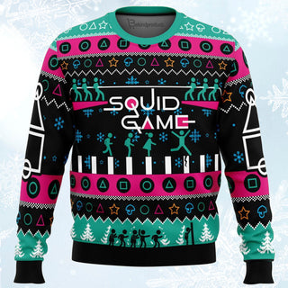 The Game is On Squid Game Ugly Christmas Sweater For Men & Women Christmas Gift Sweater BH130