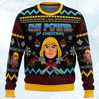 The Good Power of Christmas He-Man Ugly Christmas Sweater For Men & Women Christmas Gift Sweater BH247