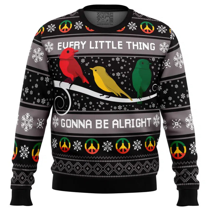 Three Little Birds Bob Marley Ugly Christmas Sweater