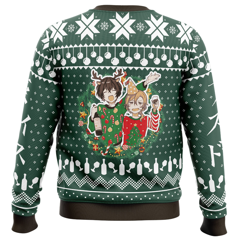 Tis The Season To Be Tipsy Bungo Stray Dogs Ugly Christmas Sweater